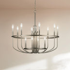 KICHLER 52305NI Capitol Hill 30.75" 12 Light Chandelier In Brushed Nickel