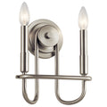 KICHLER 52308NI Capitol Hill 10.75" 2 Light Wall Sconce In Brushed Nickel