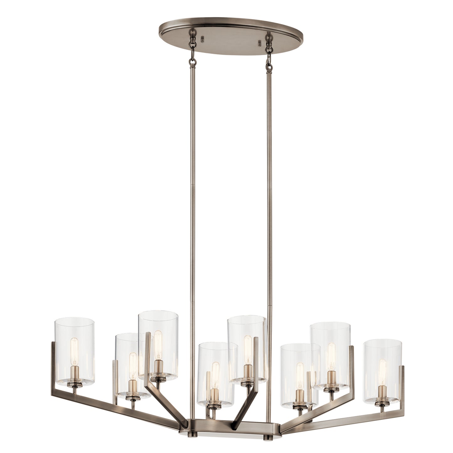KICHLER 52315CLP Nye Eight Light Chandelier Classic Pewter