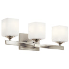 KICHLER 55002NI Marette 22.75" 3 Light Vanity Light With Satin Etched Cased Opal Glass In Brushed Nickel