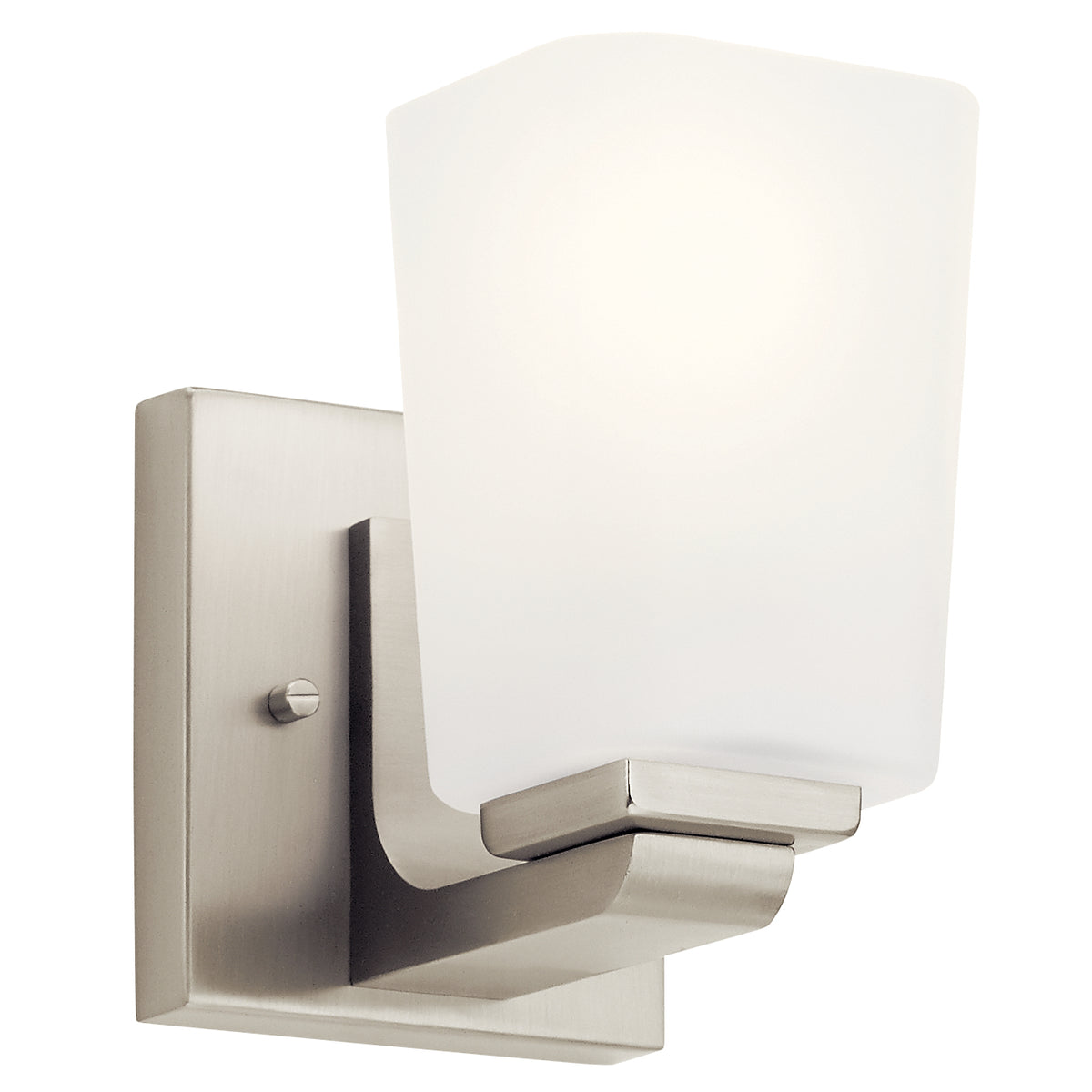KICHLER 55015NI Roehm 1 Light Wall Sconce Brushed Nickel