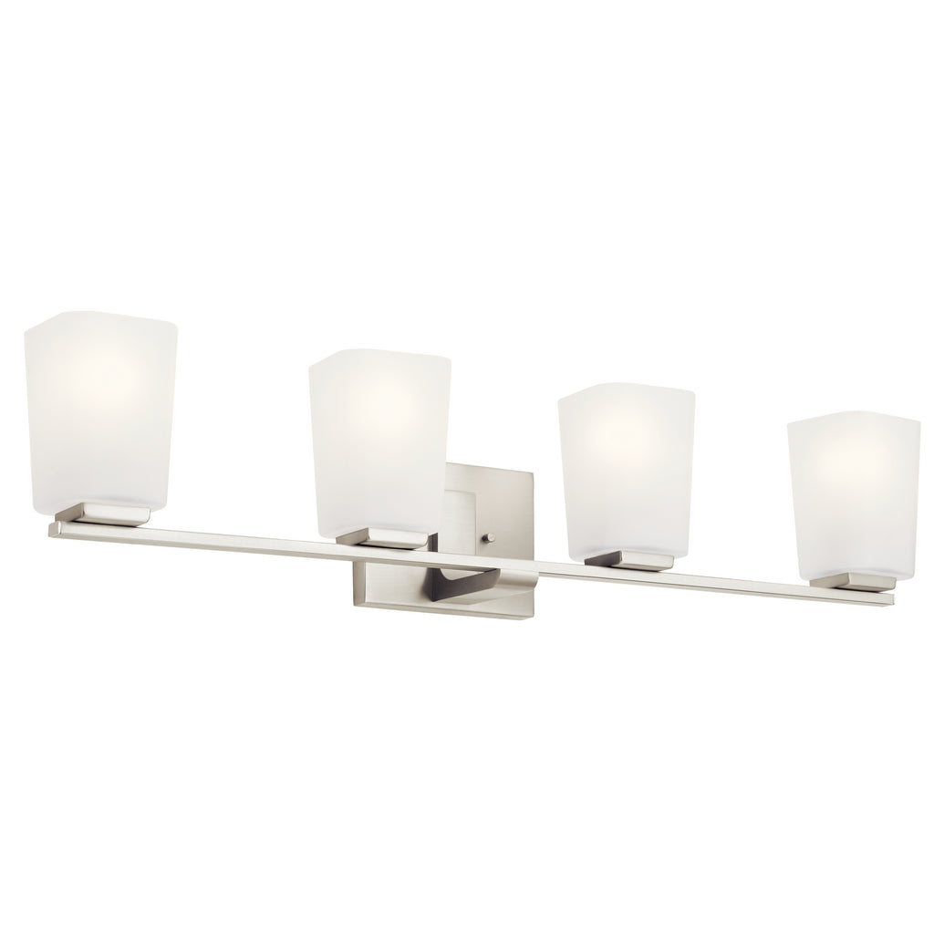 KICHLER 55018NI Roehm 4 Light Vanity Light Brushed Nickel
