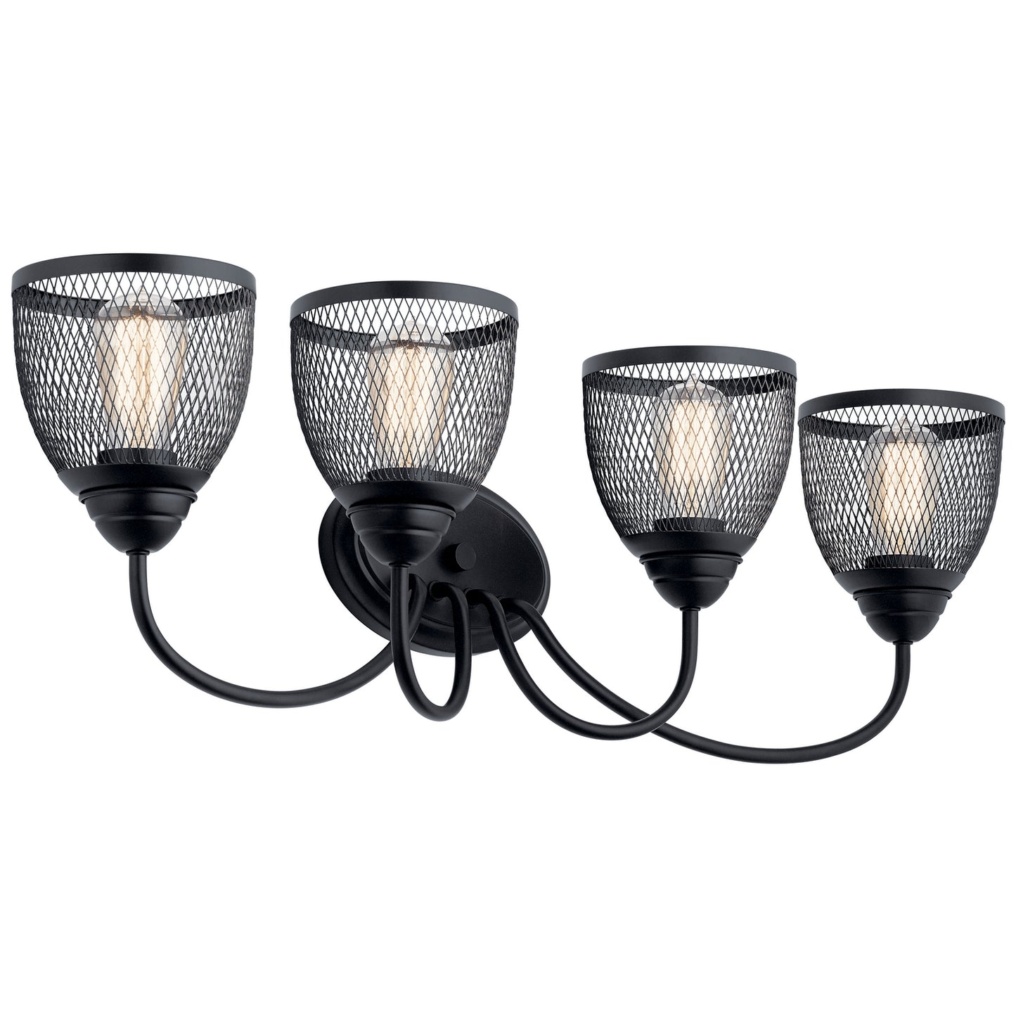 KICHLER 55044BK Voclain Four Light Bath Black
