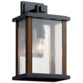 KICHLER 59018BK Marimount 17" 1 Light Outdoor Wall Light With Clear Glass In Black