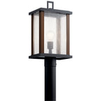 KICHLER 59019BK Marimount 18.25" 1 Light Outdoor Post Light With Clear Glass In Black