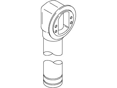 KOHLER Elbow & Tube Sa, Overflow, 1.5", K-1009701