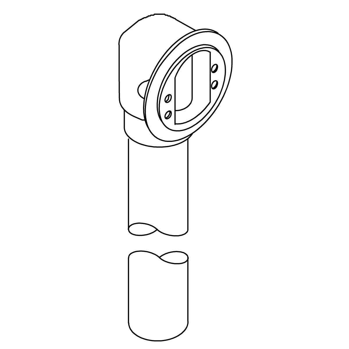 KOHLER Elbow & Tube Sa, Overflow, 1.5", K-1009706