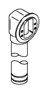 KOHLER Elbow & Tube Sa, Overflow, 1.5", K-1009707