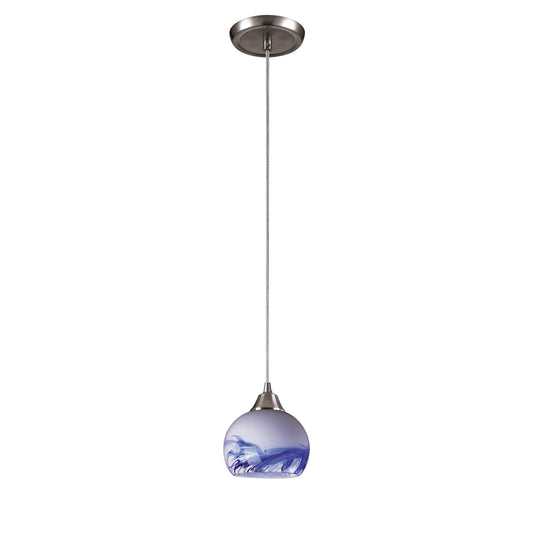 ELK SHOWROOM 101-1MT Mela 6'' Wide 1-Light Pendant - Satin Nickel