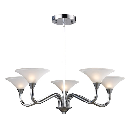 ELK SHOWROOM 10102/5 Jenson 5-Light Chandelier in Polished Chrome