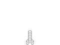 KOHLER Bolt, Hex Hd, Metric, K-1011110