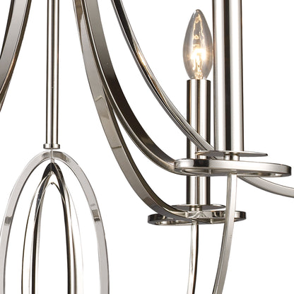 ELK SHOWROOM 10121/6 Dione 25'' Wide 6-Light Chandelier - Polished Nickel