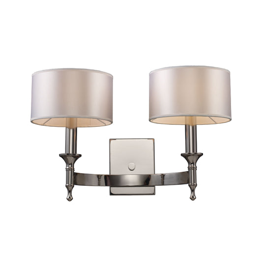 ELK SHOWROOM 10122/2 Pembroke 12'' High 2-Light Sconce - Polished Nickel