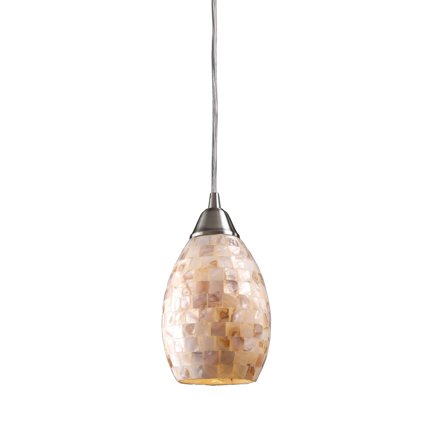 ELK SHOWROOM 10141/1 Capri 5'' Wide 1-Light Pendant - Satin Nickel