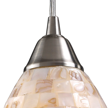 ELK SHOWROOM 10141/1 Capri 5'' Wide 1-Light Pendant - Satin Nickel