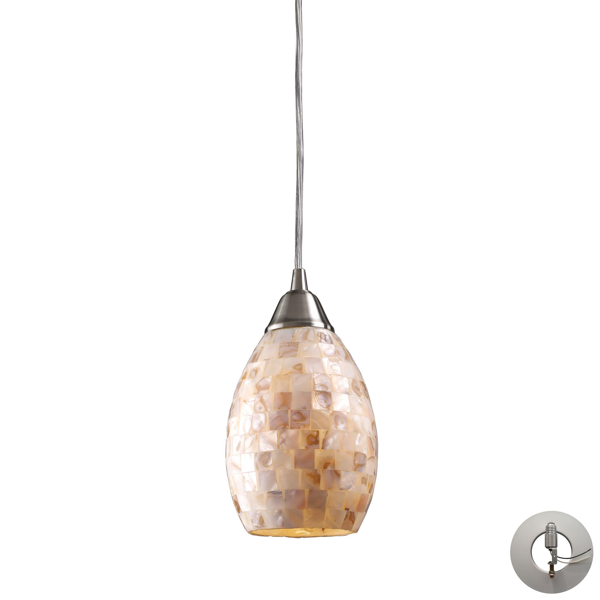 ELK SHOWROOM 10141/1-LA Capri 5'' Wide 1-Light Pendant - Satin Nickel