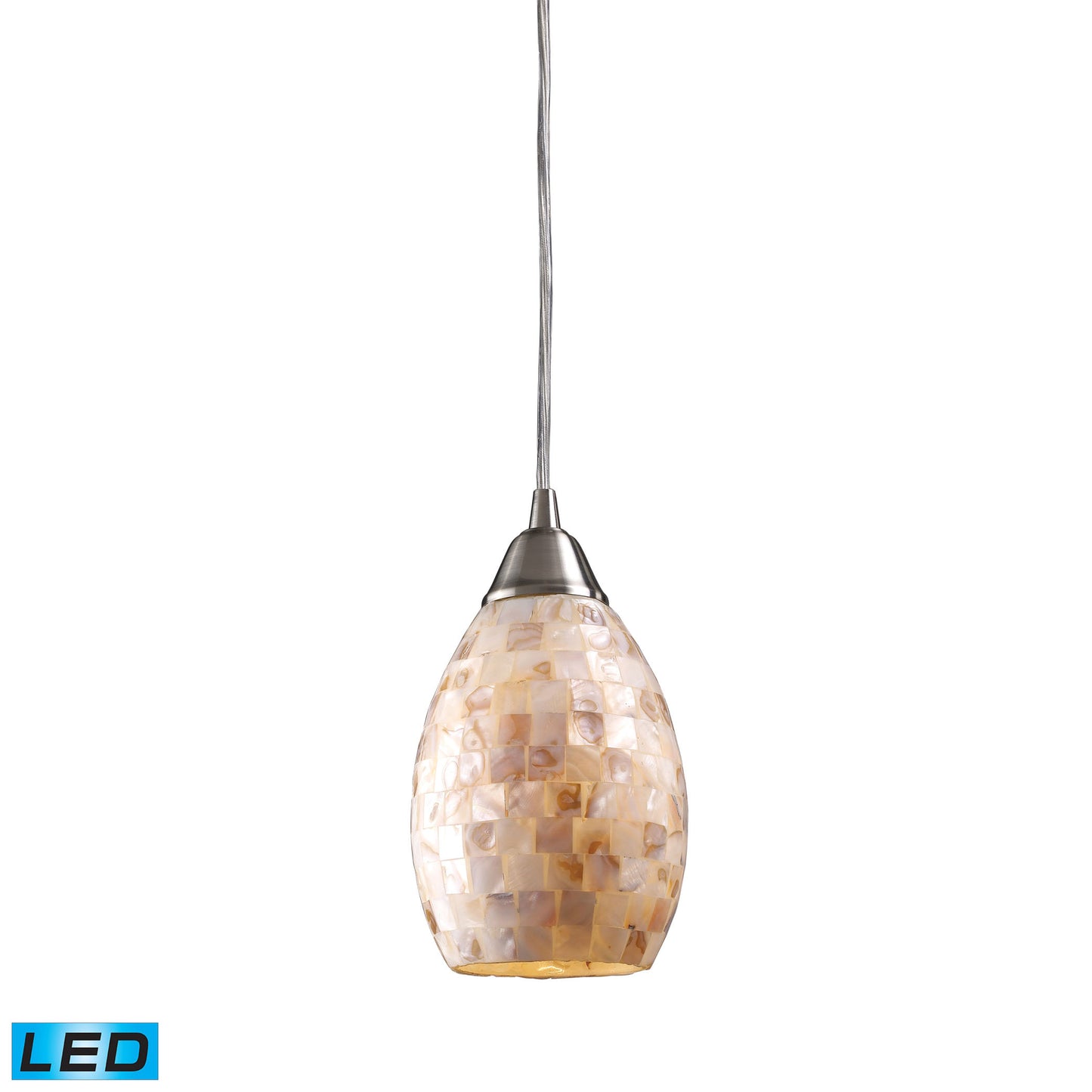 ELK SHOWROOM 10141/1-LED Capri 5'' Wide 1-Light Pendant - Satin Nickel