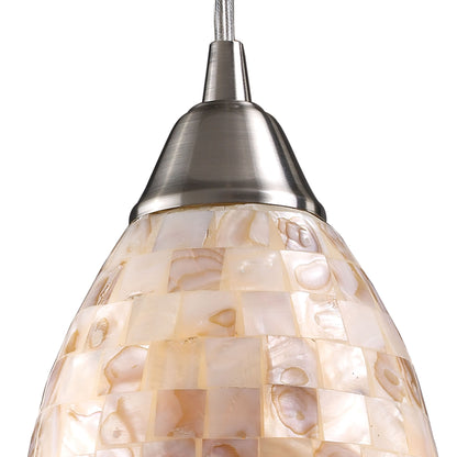 ELK SHOWROOM 10141/1 Capri 5'' Wide 1-Light Pendant - Satin Nickel