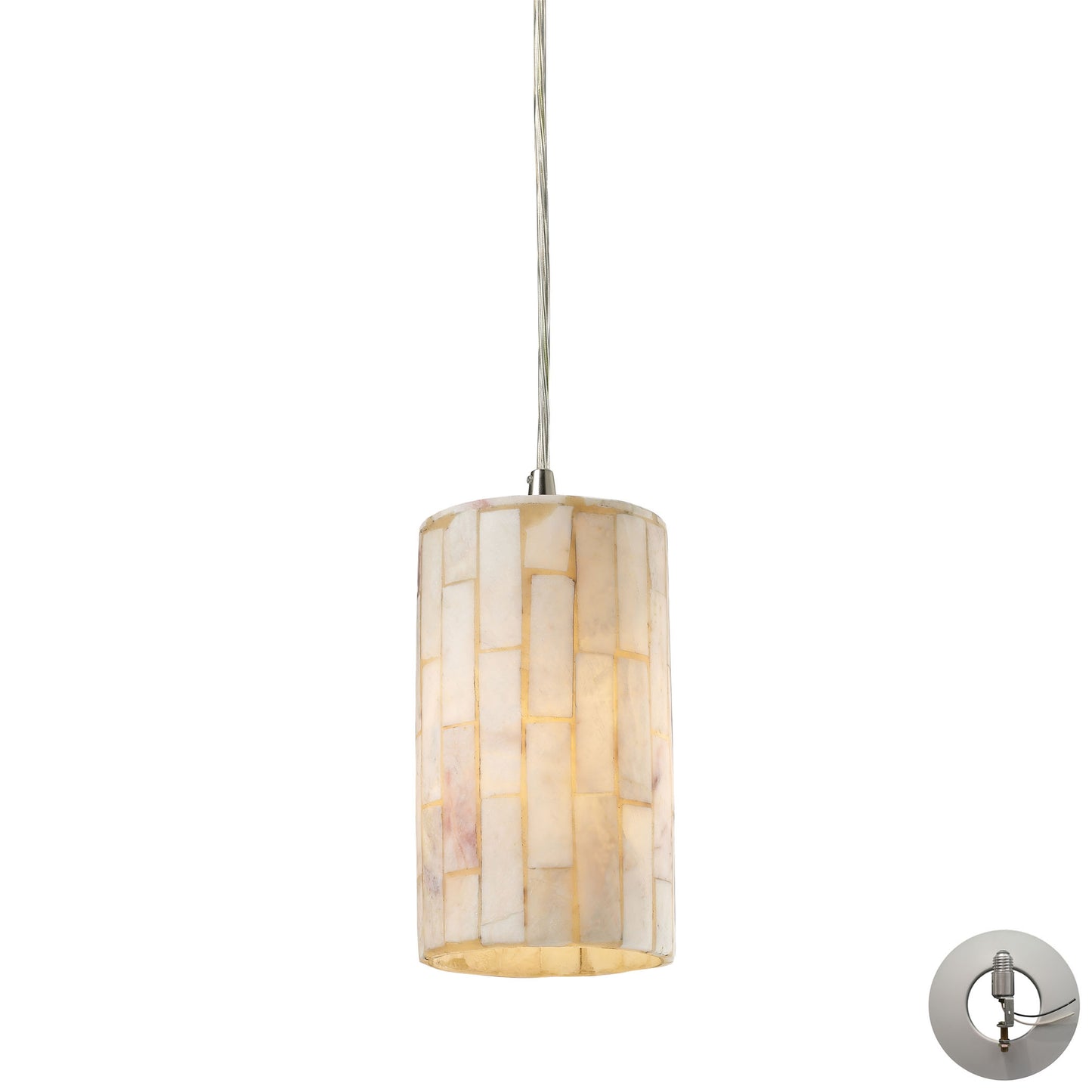 ELK SHOWROOM 10147/1-LA Coletta 4'' Wide 1-Light Pendant - Satin Nickel (Includes Adapter Kit)