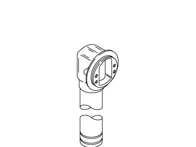 KOHLER Elbow & Tube Sa, Overflow, 1.5", K-1014852