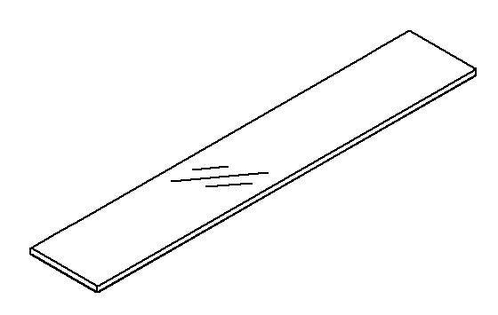 KOHLER Shelf,Glass, K-1017960