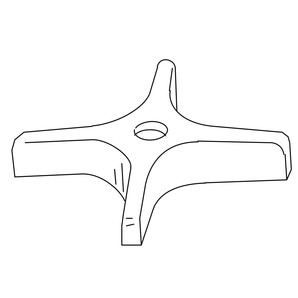 KOHLER Handle, 4 Arm Cold - Polished Chrome, K-1020053-C-CP