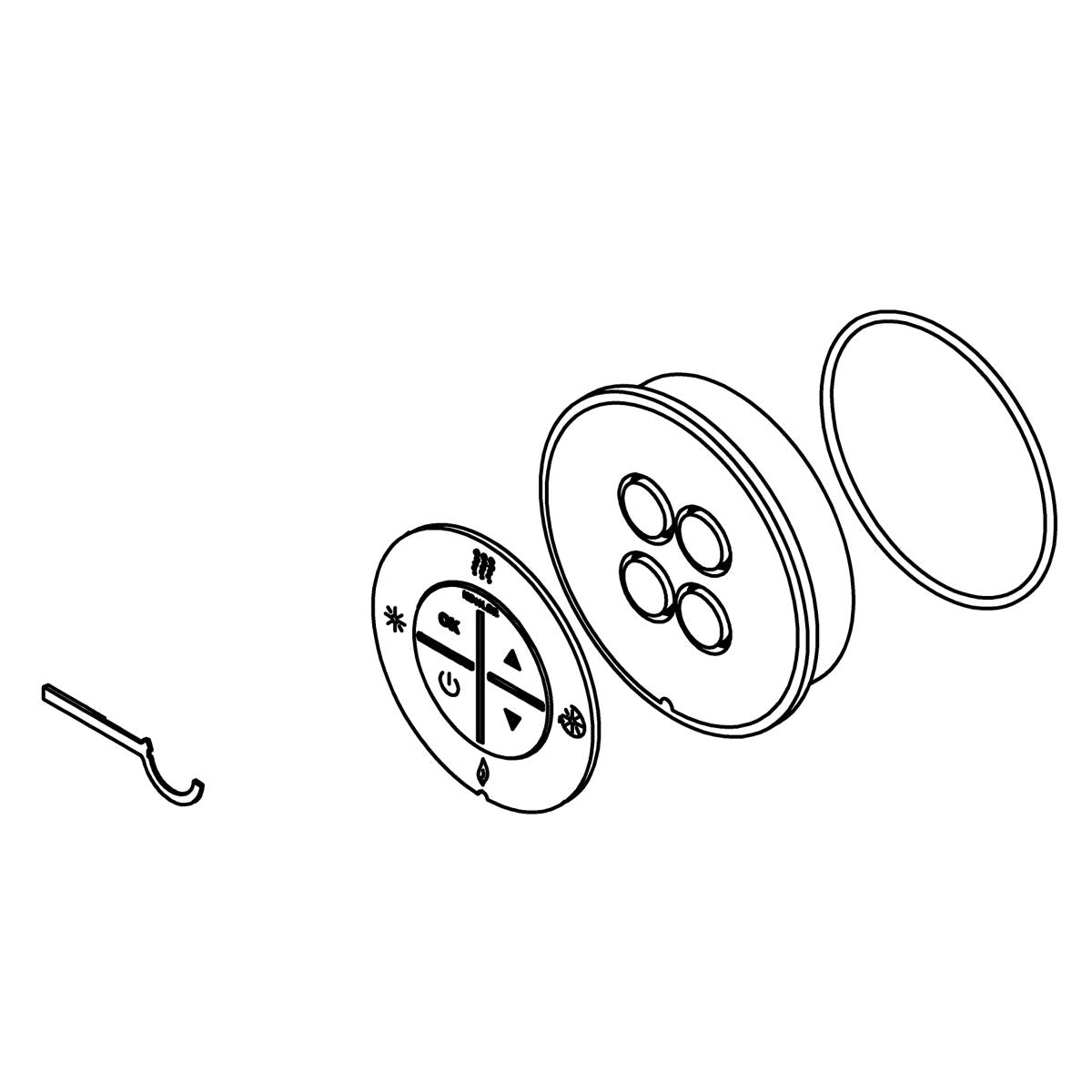 KOHLER FLAGSHIP RELAX COVER/CB ASSEMBLY - White, K-1020678-B-0