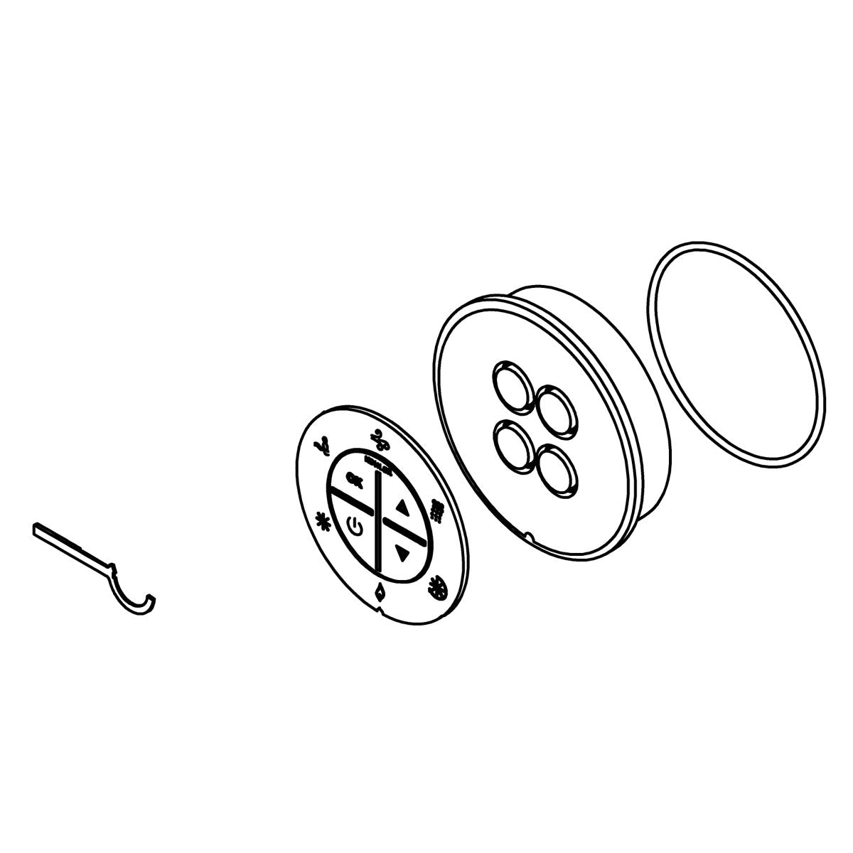 KOHLER DUAL BACK COVER/CB ASSEMBLY - Biscuit, K-1020678-M-96