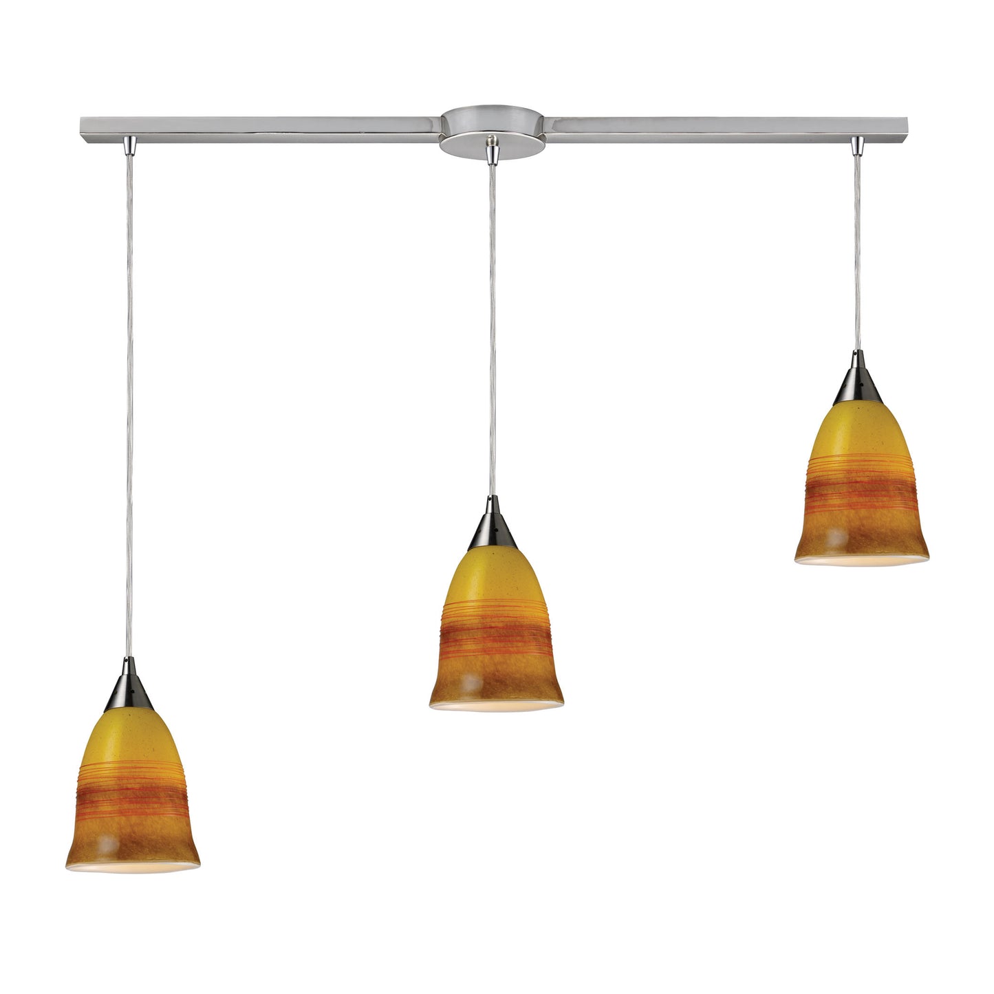 ELK SHOWROOM 10218/3L-ERH Horizon 3-Light Linear Pendant Fire in Satin Nickel