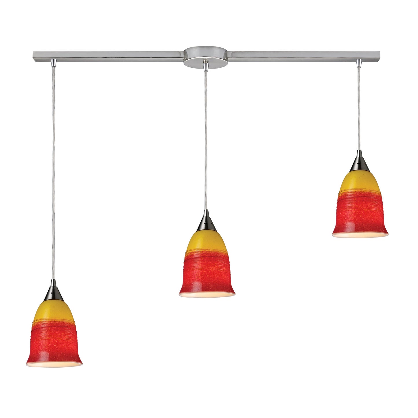 ELK SHOWROOM 10218/3L-FIR Horizon 3-Light Linear Pendant Fire in Satin Nickel