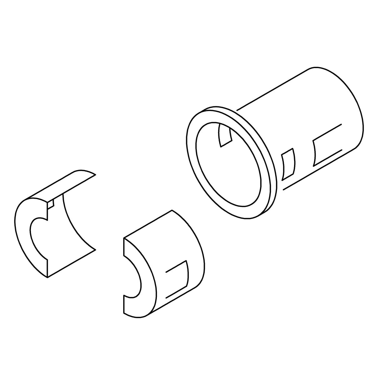 KOHLER Inlet Pipe Cover Assembly - Polished Chrome, K-1022906-CP