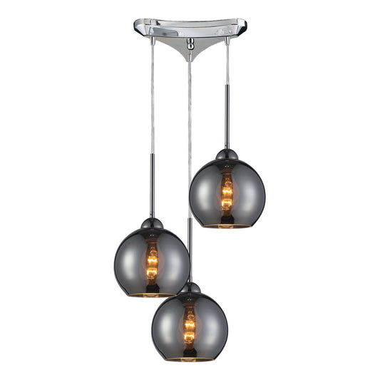 ELK SHOWROOM 10240/3CHR Cassandra 10'' Wide 3-Light Pendant - Polished Chrome