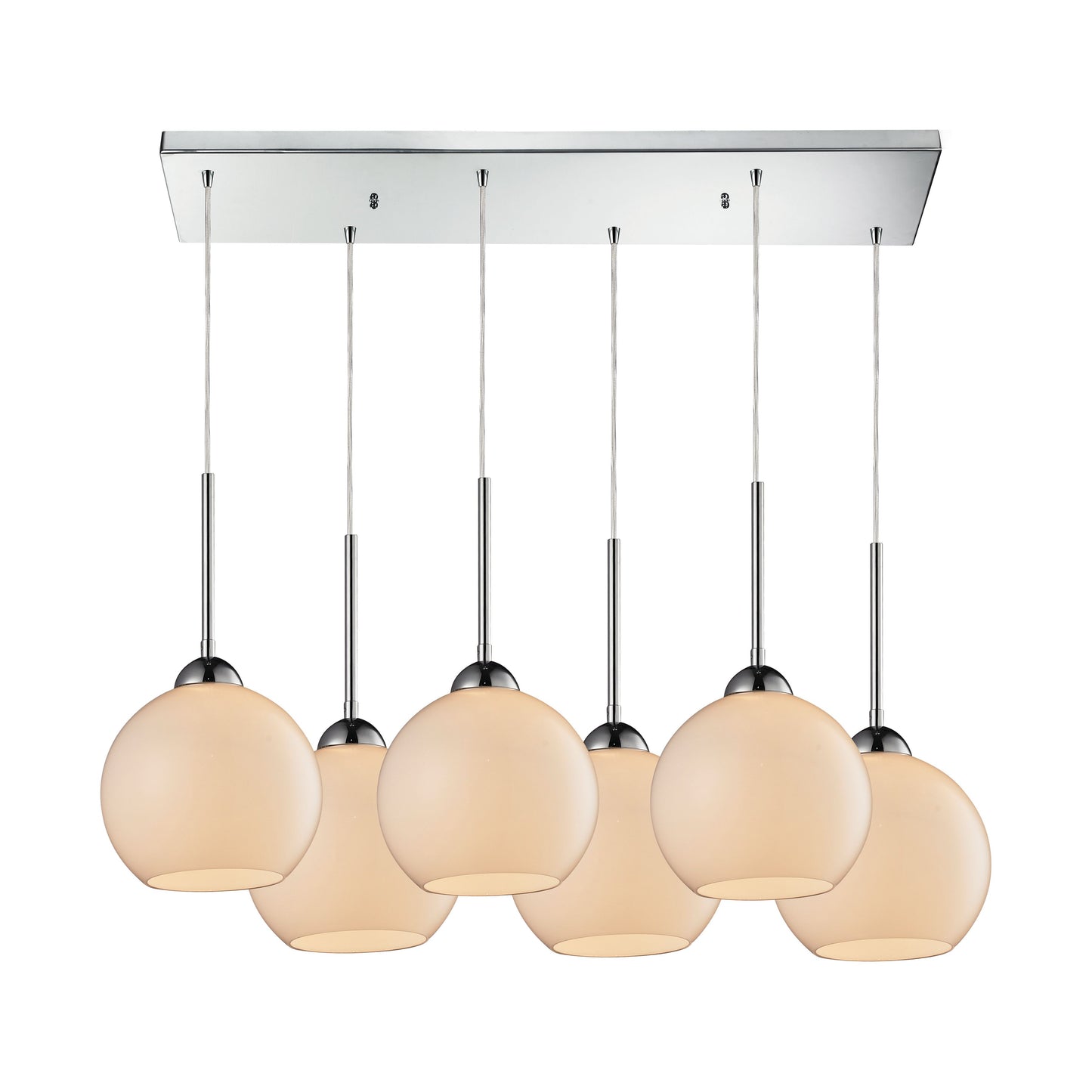 ELK SHOWROOM 10240/6RC-WH Cassandra 30'' Wide 6-Light Pendant - Polished Chrome