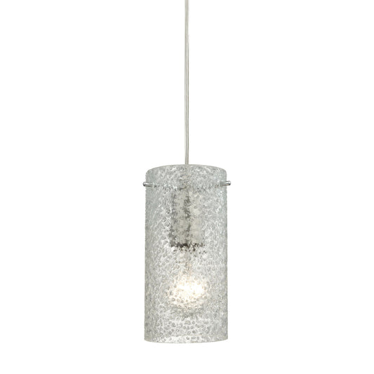 ELK SHOWROOM 10242/1CL Ice Fragments 5'' Wide 1-Light Pendant - Satin Nickel and Clear Glass