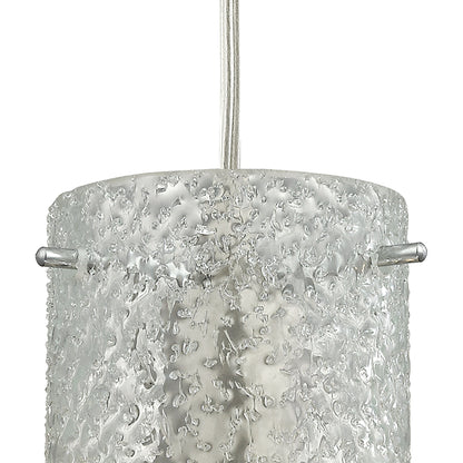 ELK SHOWROOM 10242/1CL Ice Fragments 5'' Wide 1-Light Pendant - Satin Nickel and Clear Glass