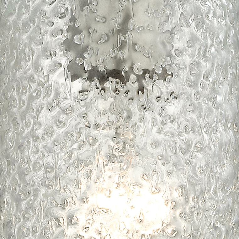 ELK SHOWROOM 10242/1CL Ice Fragments 5'' Wide 1-Light Pendant - Satin Nickel and Clear Glass