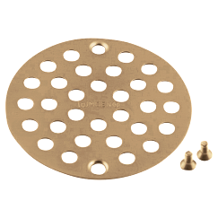 MOEN 102763BZG Polished Brass 4" Shower Drain Cover (8.7"L X 5.2"W X .4"H) - Bronzed Gold