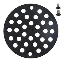 MOEN 102763WR Polished Brass 4" Shower Drain Cover (8.7"L X 5.2"W X .4"H) - Wrought Iron