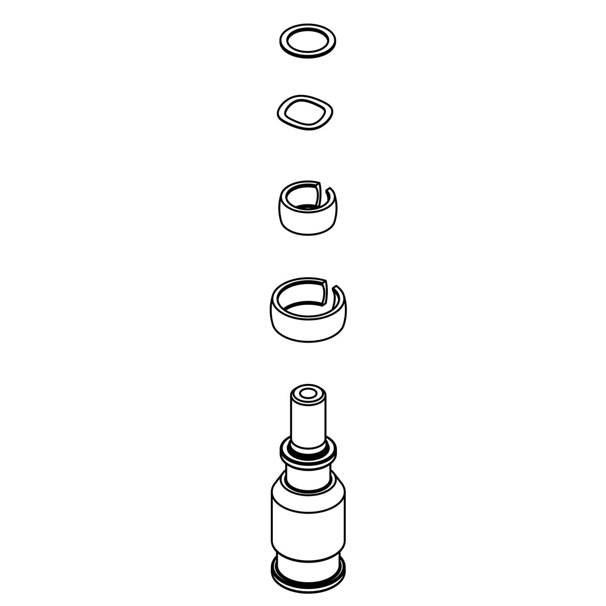 KOHLER Stem Extension Assembly - Bright Chrome, K-1030106-BC