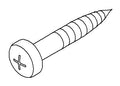 KOHLER Screw, 8-18 X 1" Cr Pan Hd Pp Tap S, K-1031659-C