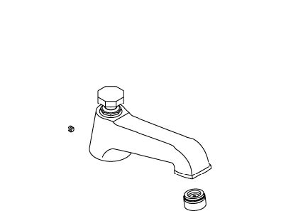 KOHLER Spout Assembly,Deck Mount,Plain - Polished Chrome, K-1031772-A-CP