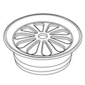 KOHLER Trim Ring, Grid Drain - Vibrant Brushed Bronze, K-1032256-BV