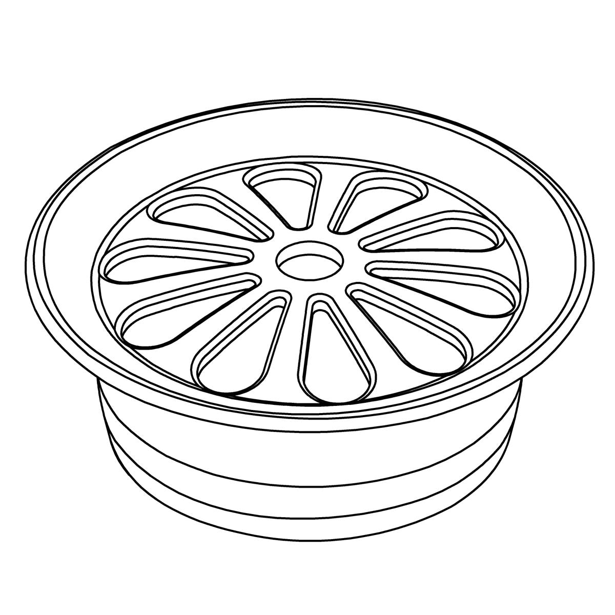 KOHLER Trim Ring, Grid Drain - Vibrant Brushed Moderne Brass, K-1032256-2MB