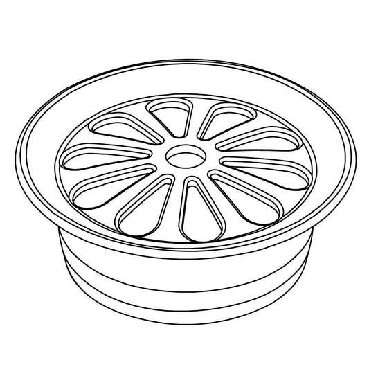 KOHLER Trim Ring, Grid Drain - Vibrant Titanium, K-1032256-TT