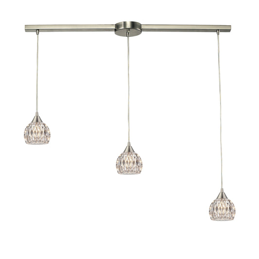 ELK SHOWROOM 10342/3L Kersey 36'' Wide 3-Light Pendant - Satin Nickel