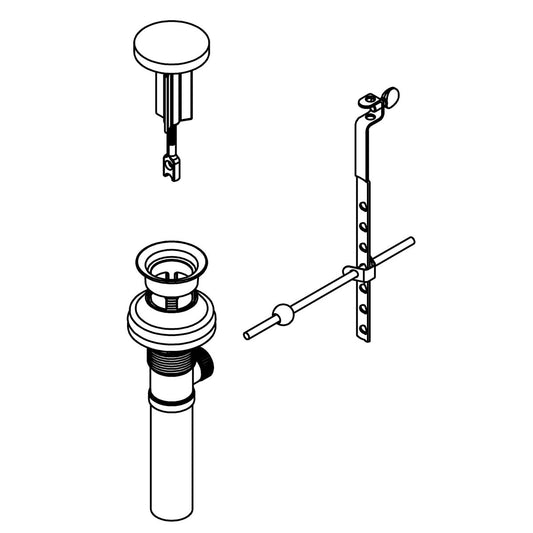 KOHLER Premier Drain With Overflow - Vibrant Titanium, K-1035350-TT