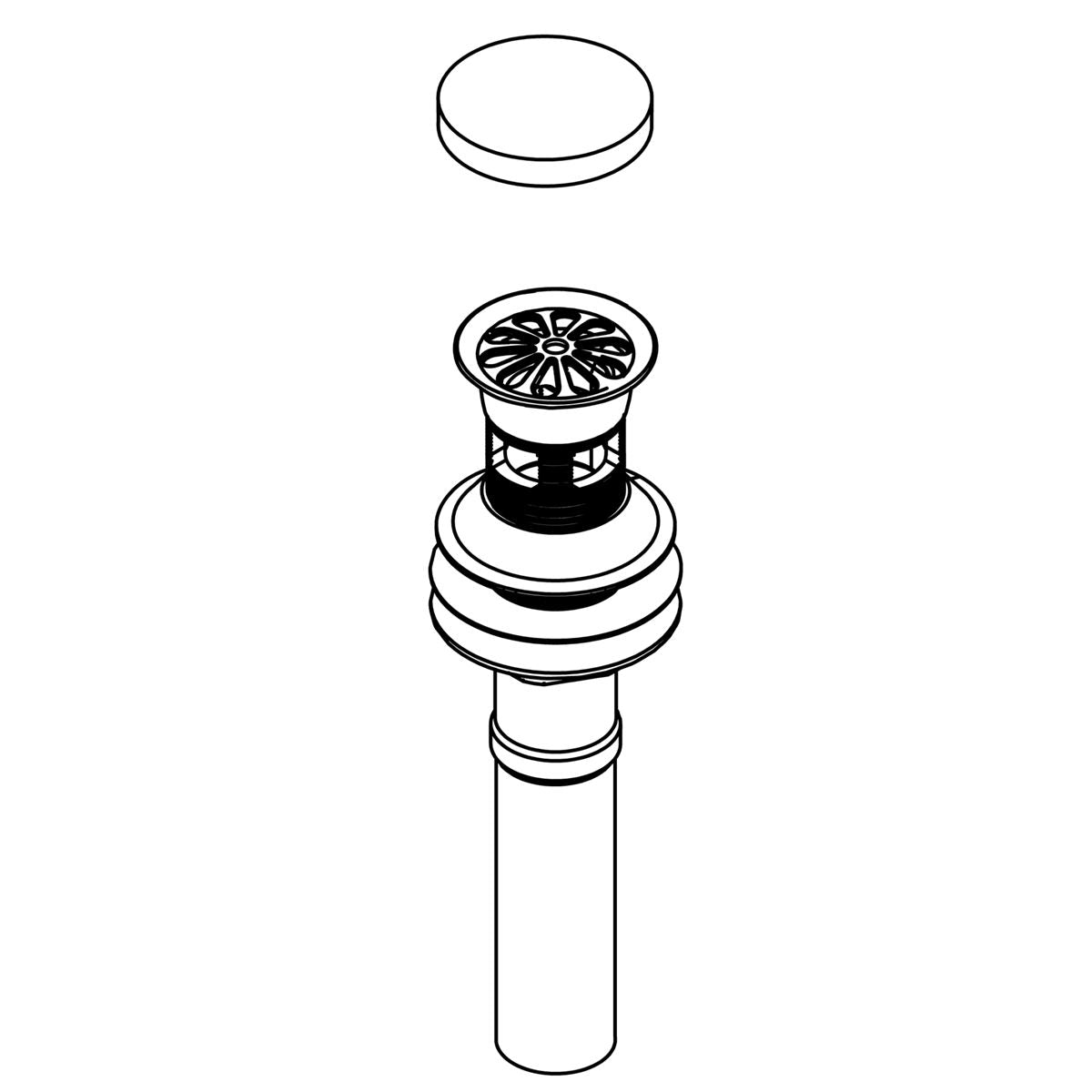 KOHLER Grid Drain With Overflow - Matte Black, K-1035611-BL