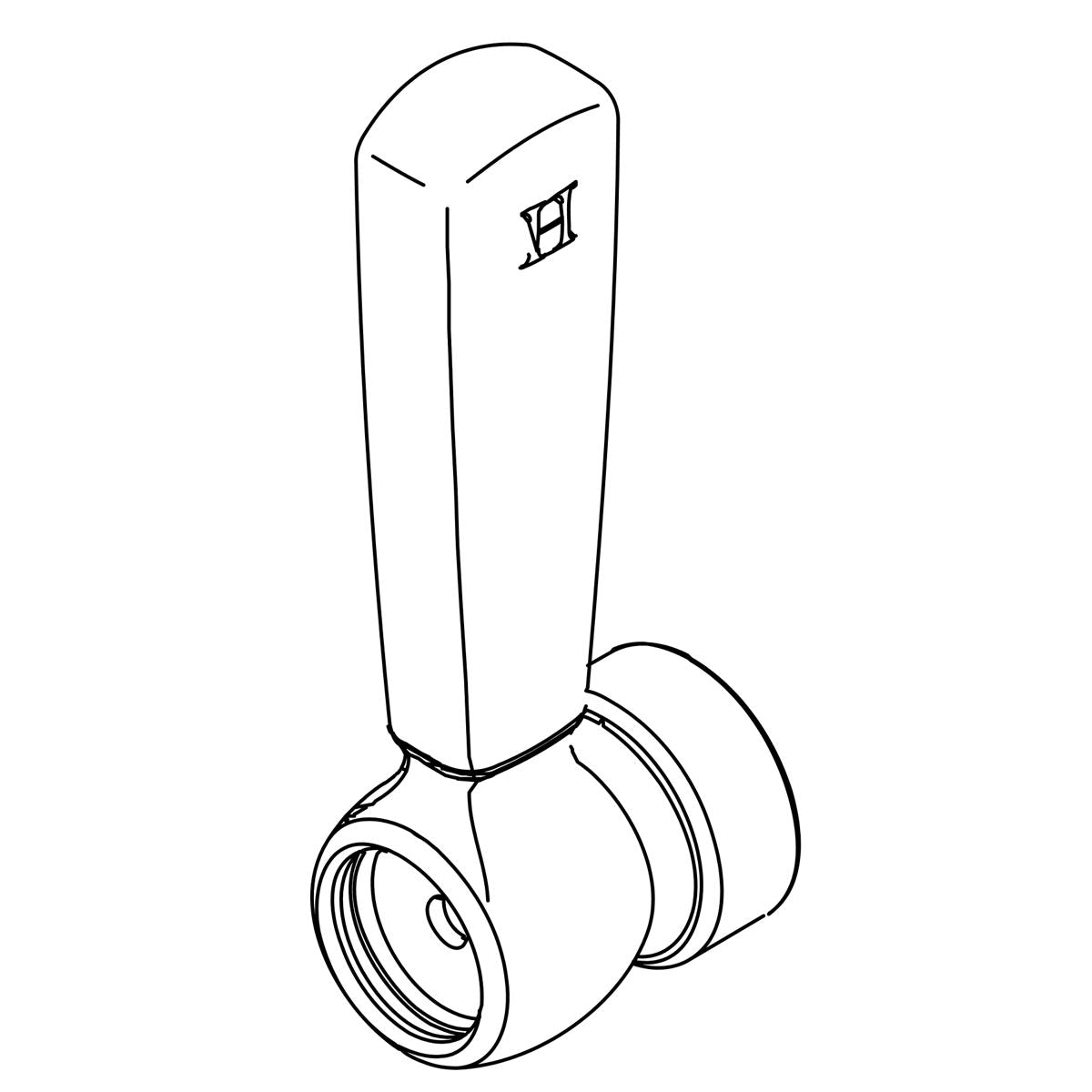 KOHLER Assembly, Handle Hot - Vibrant Brushed Nickel, K-1036420-BN