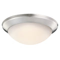 KICHLER 8881NI Ceiling Space 14" 1 Light Flush Mount With Satin Etched Cased Opal In Brushed Nickel