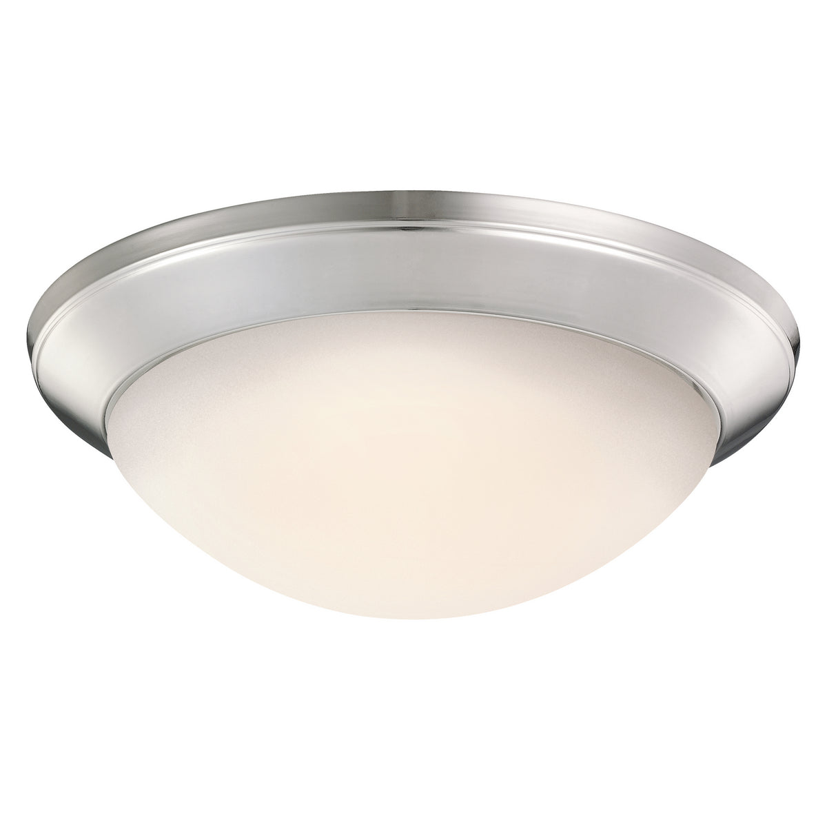 KICHLER 8881NI Ceiling Space 14" 1 Light Flush Mount With Satin Etched Cased Opal In Brushed Nickel
